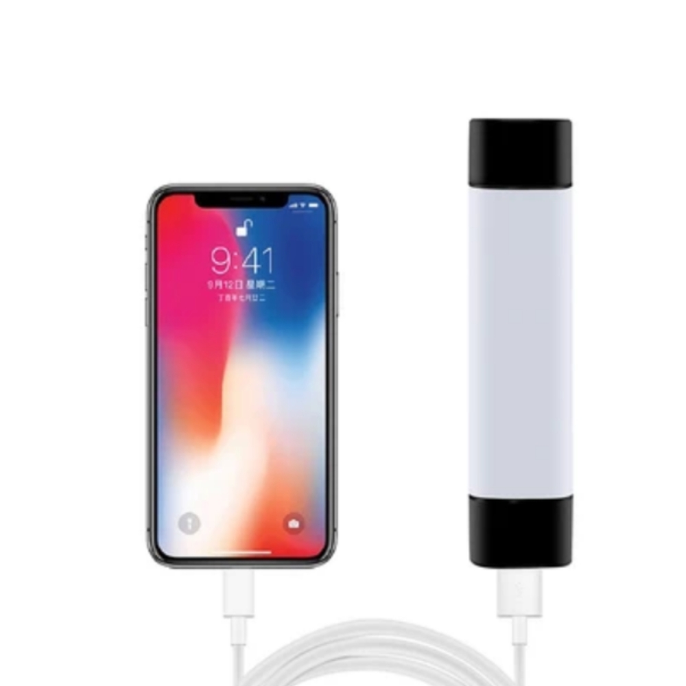 Powerbank and flashlight for cellphone